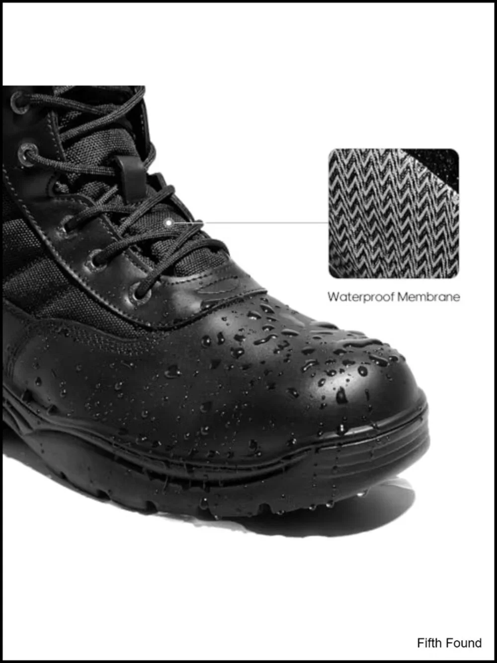 Men's Waterproof Tactical Work Boots Leather Hiking Combat Boots 6 Inch